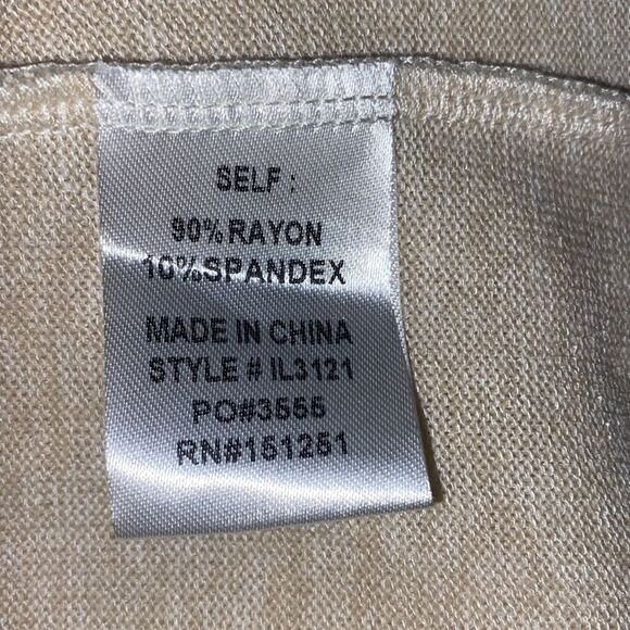 In Loom Wm’s Sz Med Ivory Soft Knit Contrast Handkerchief Henley Shirt Top - Picture 8 of 8